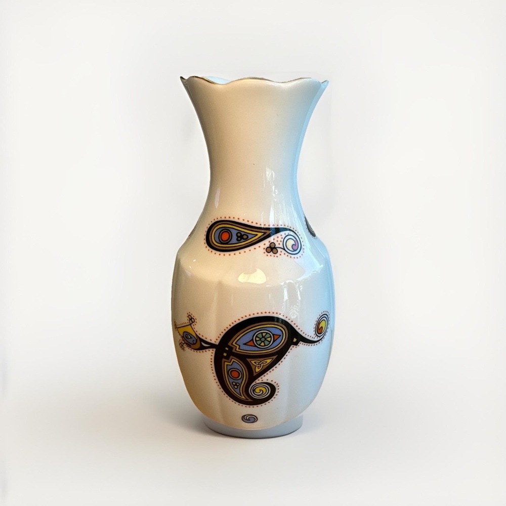 Royal TARA Ireland Fine Bone‎ China Celtic Bud Vase 5.5" Tall Vintage Galway